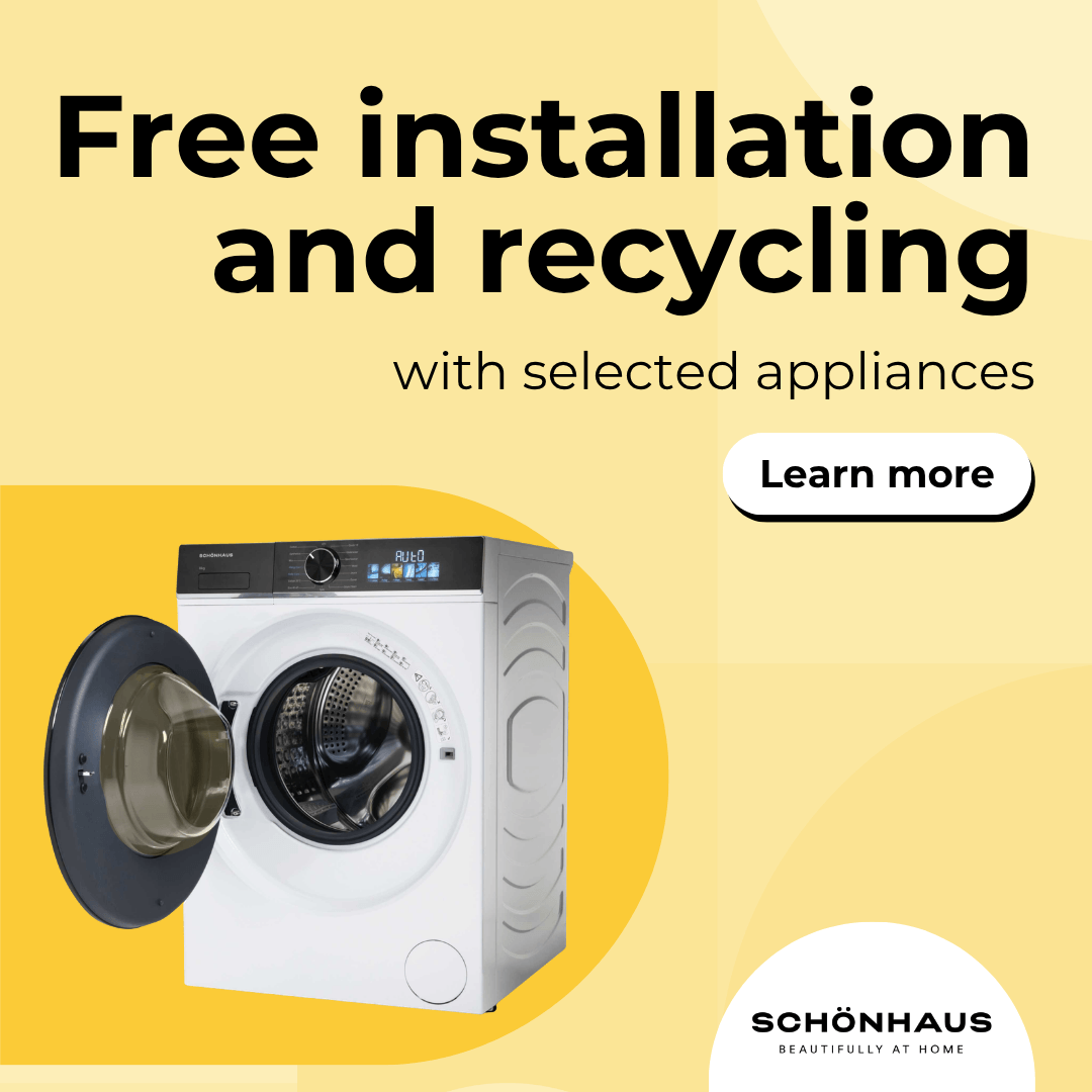 Free installation and recycling with selected Schonhaus appliances